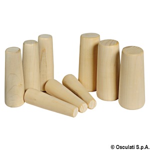 Series of 9 emergency wooden plugs 20 to 49 mm